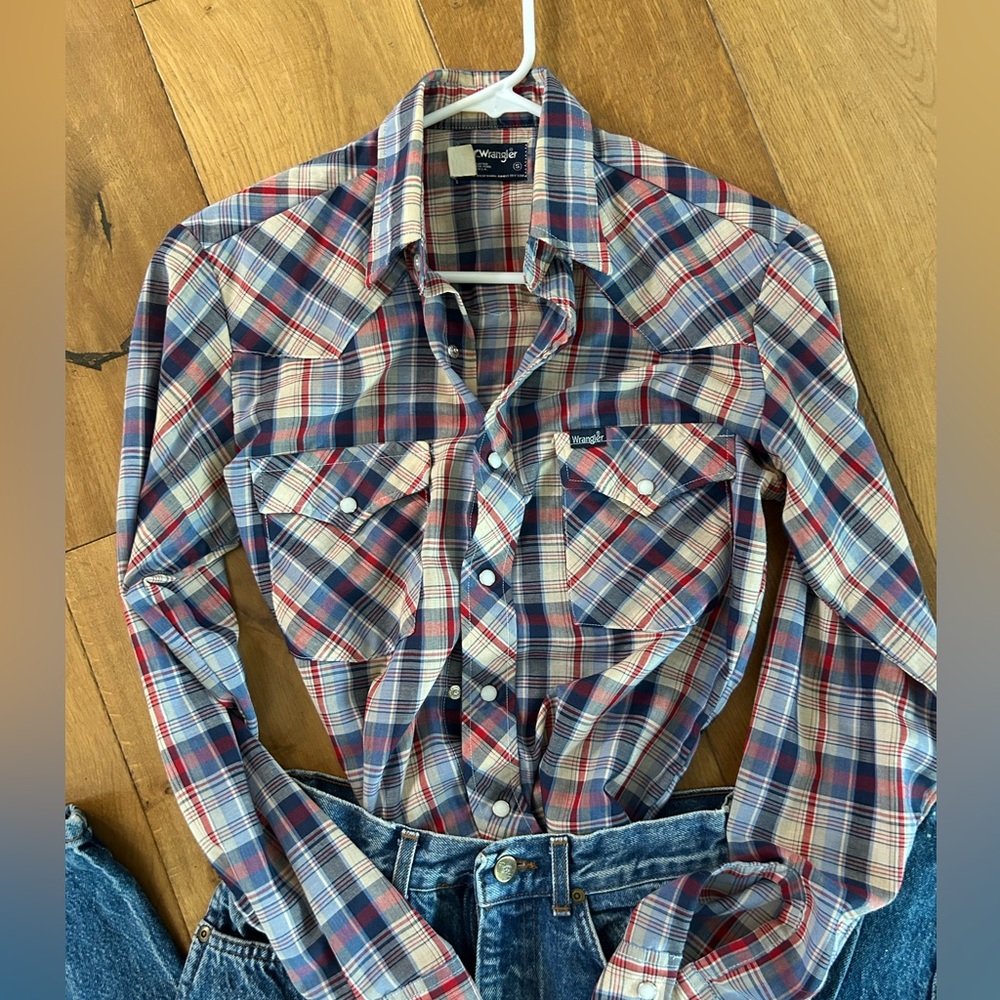 Wrangler Men's Multicolor Plaid Button Down Shirt